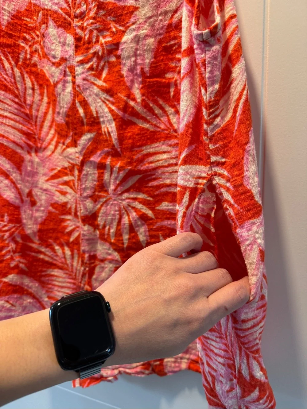 Rip Curl Red and Pink Tropical Print Romper - Picture 3 of 7